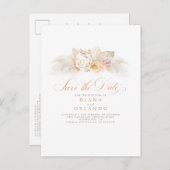 ソフトパステルフラワーズパンパスグラスセーブ 案内ポストカード (正面/裏面)