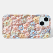 ソフトパステルフラワーデイジー3Dペタル付きスマホケース Case-Mate iPhoneケース (裏面 (横))