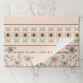 ソフトパステルフローズ25ピースランチョンマットセット ペーパーパッド