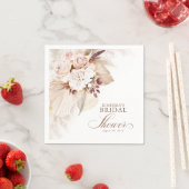 ソフトパステルフローラパンパスグラスブライダルシャワー スタンダードカクテルナプキン (インサイチュ)