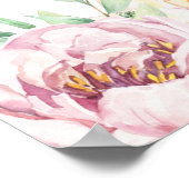 ソフトパステルフローラベビーシャワーウェルカムサイン ポスター (角)