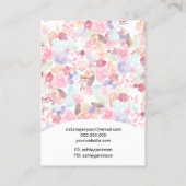 ソフトパステルフローラロゴジュエリーイヤリングネックレス 名刺 (裏面)