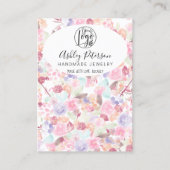 ソフトパステルフローラロゴジュエリーイヤリングネックレス 名刺 (正面)