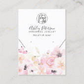 ソフトパステルフローラロゴジュエリーイヤリングネックレス 名刺 (正面)