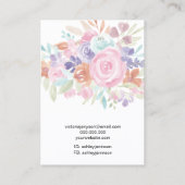 ソフトパステルフローラロゴジュエリーイヤリングネックレス 名刺 (裏面)