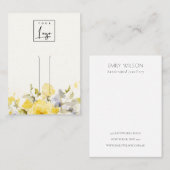 ソフトパステルフローラロゴヘアピンジュエリーディスプレイ 名刺 (正面/裏面)