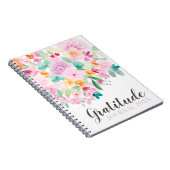 ソフトパステルフローラ水の色の感謝ジャーナル ノートブック (右側)