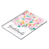 ソフトパステルフローラ水の色の感謝ジャーナル ノートブック (左側)