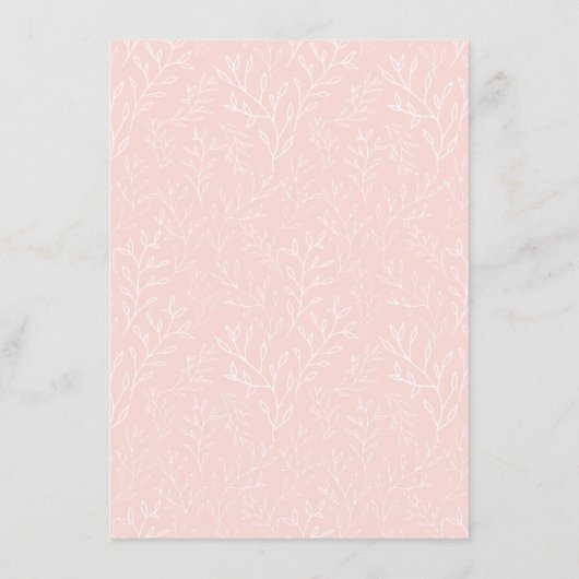 ソフトパステルフローラ赤ちゃんシャワーの願いベビー エンクロージャーカード (裏面)