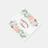 ソフトパステルフローラ90誕生祝い スタンダードカクテルナプキン (角)