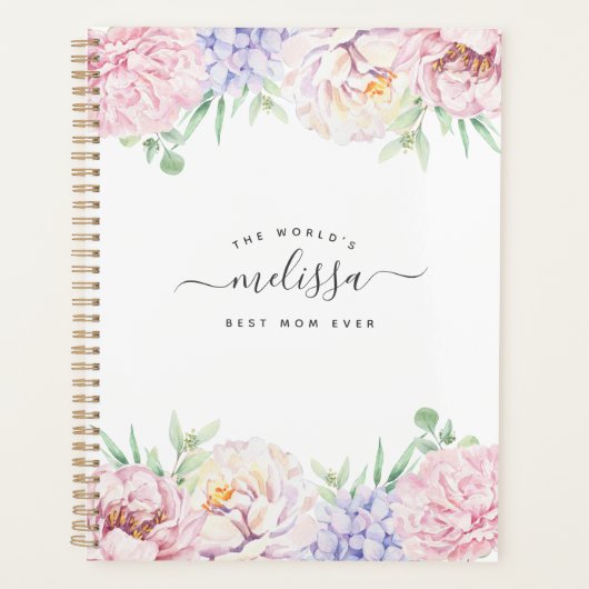 ソフトパステルフローラ |世界の最高の母プランナー プランナー手帳 (正面)
