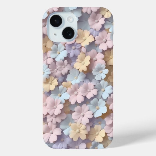 ソフトパステルブラッサム3Dフラワー携帯ケース Case-Mate iPhoneケース (裏面)