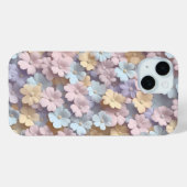 ソフトパステルブラッサム3Dフラワー携帯ケース Case-Mate iPhoneケース (裏面 (横))