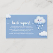 ソフトパステルブルークラウドナイン少年のベビーブックリクエスト エンクロージャーカード (正面)