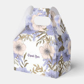 ソフトパステルブルーフラワーパープル開花ベビーシャワー フェイバーボックス (裏面サイド)