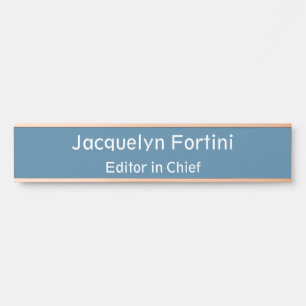 ソフトパステルブループレーンエレガントミニマモダンリスト サインプレート