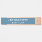 ソフトパステルブループレーンエレガントミニマモダンリスト サインプレート (正面)