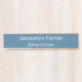 ソフトパステルブループレーンエレガントミニマモダンリスト サインプレート (正面)