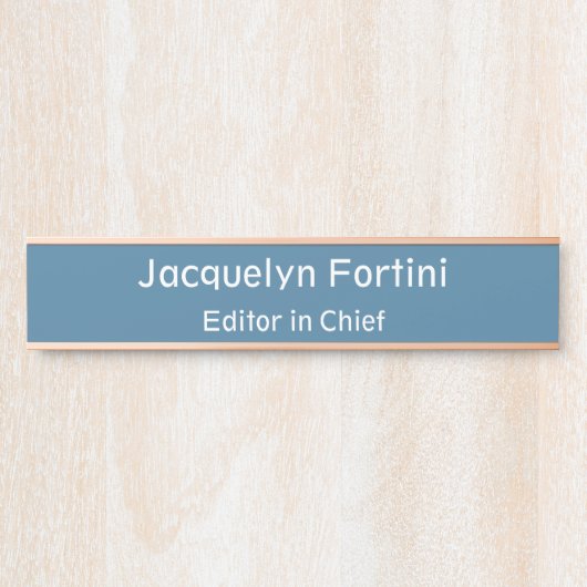 ソフトパステルブループレーンエレガントミニマモダンリスト サインプレート (正面)