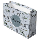 ソフトパステルブルーボホベビーバグキッズ&ベビー ラージペーパーバッグ (裏面アングル)