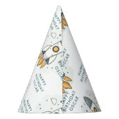 ソフトパステルベージュロケット船 パーティーハット (裏面)