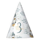 ソフトパステルベージュロケット船 パーティーハット (正面)