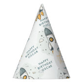 ソフトパステルベージュロケット船 パーティーハット (左)