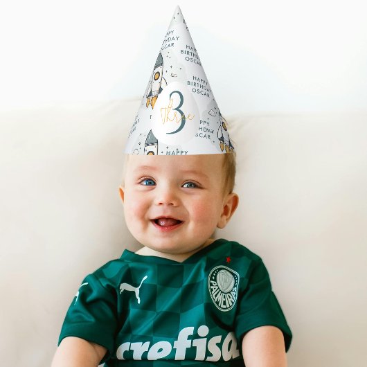 ソフトパステルベージュロケット船 パーティーハット