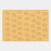 ソフトパステルベージュロケット船 ラッピングペーパーシート (正面3)