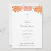 ソフトパステルペニーズクロスガールバプテスマ 招待状 (正面)