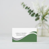 ソフトパステルミニマルストライプリストウェーブズハンドメイドライン 名刺 (スタンド正面)