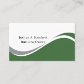 ソフトパステルミニマルストライプリストウェーブズハンドメイドライン 名刺 (正面)