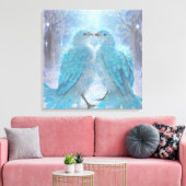 *~*ソフトパステルラブバードAP54アートウィンター キャンバスプリント (インサイチュ (リビング))