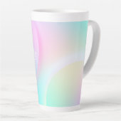 ソフトパステルレインボグラディエントのシェイプ カフェラテマグ (右アングル)