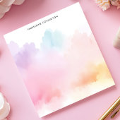 ソフトパステルレインボーウォーター色パーソナライズされた名 ノートパッド