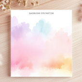 ソフトパステルレインボーウォーター色パーソナライズされた名 ノートパッド