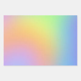 ソフトパステルレインボーグラディエントラッピング紙シート ラッピングペーパーシート