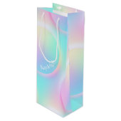 ソフトパステルレインボーグラデーションシェイプ ワインギフトバッグ (正面アングル)