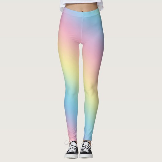 ソフトパステルレインボーグラデーション レギンス (正面)