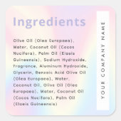 ソフトパステルレインボートレンディー原料製品 スクエアシール (正面)