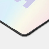 ソフトパステルレインボーネームトレンディーモダンミニマル デスクマット (コーナー)