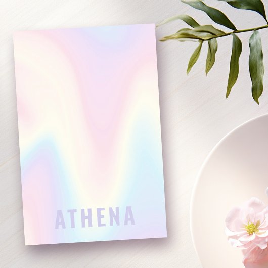 ソフトパステルレインボーネームトレンディーモダンミニマル ポストイット