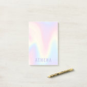 ソフトパステルレインボーネームトレンディーモダンミニマル ポストイット (デスク上)