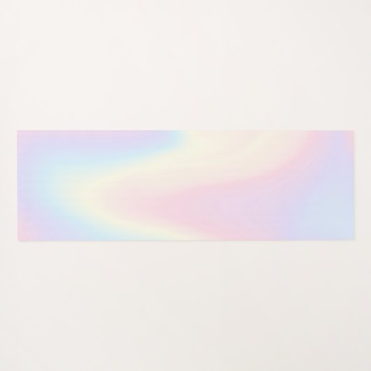 ソフトパステルレインボーネームトレンディーモダンミニマル ヨガマット (裏面(横))