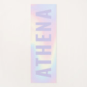 ソフトパステルレインボーネームトレンディーモダンミニマル ヨガマット (正面)