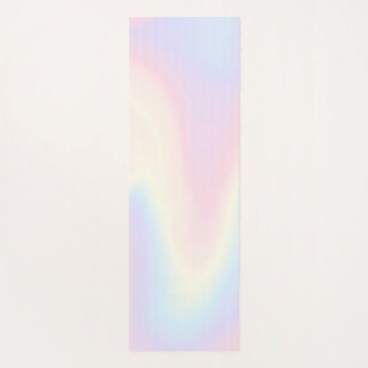 ソフトパステルレインボーネームトレンディーモダンミニマル ヨガマット (裏面)