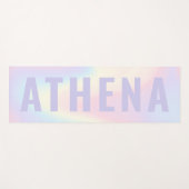 ソフトパステルレインボーネームトレンディーモダンミニマル ヨガマット (正面(横))