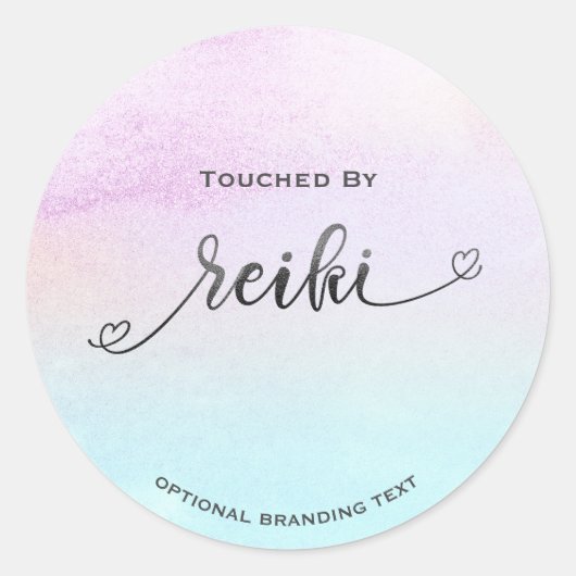 *~*ソフトパステルレインボーブラックグリッター霊気 ラウンドシール (正面)