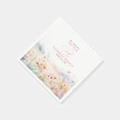 ソフトパステルワイルドフラワー結婚ズ スタンダードカクテルナプキン (角)