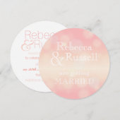 ソフトパステル円形招待状 招待状 (正面/裏面)